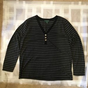 Ralph Lauren women’s top long sleeve size 2X.